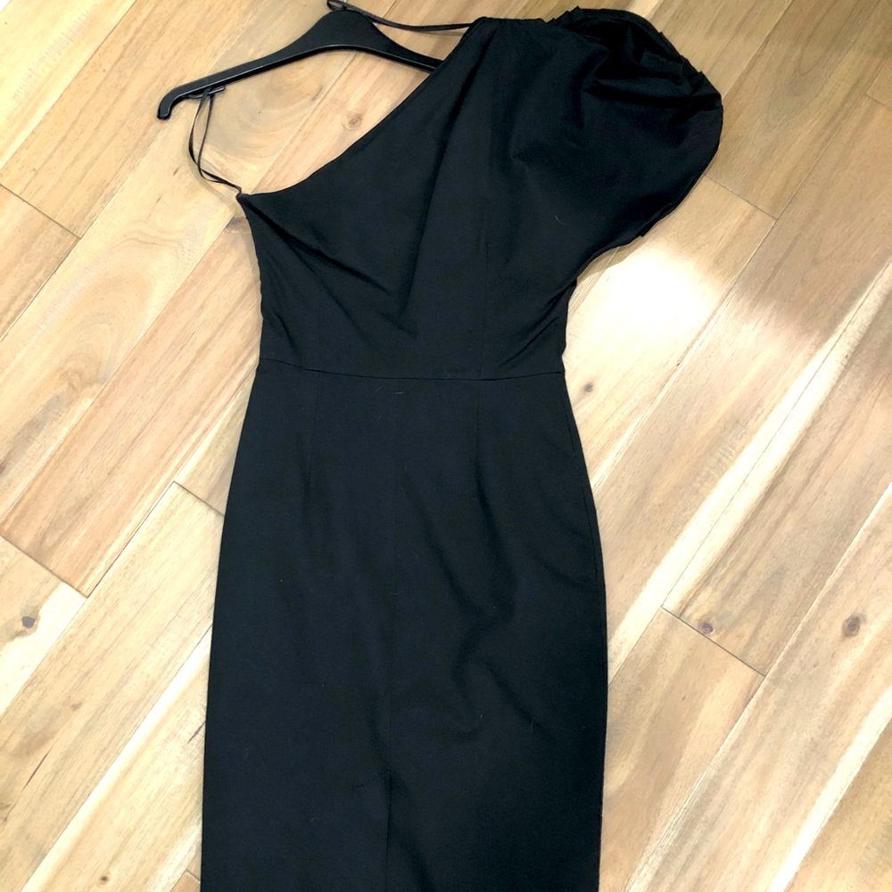 Black one shoulder dress
